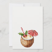 Tropische rode kokosnoot Drink in juli Kaart (Achterkant)