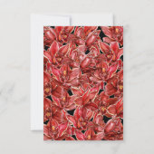Tropische Rode Orchidee Bridal Shower Uitnodiging (Achterkant)