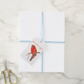 Tropische rode papegaai Thunder_Cove Cadeaulabel (Met Touw)