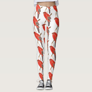 Tropische rode papegaai Thunder_Cove Leggings