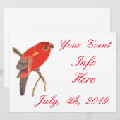 Tropische rode papegaaiverkloer Thunder_Cove (Voorkant / Achterkant)