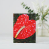 Tropische rode ventilator briefkaart (Staand voorkant)