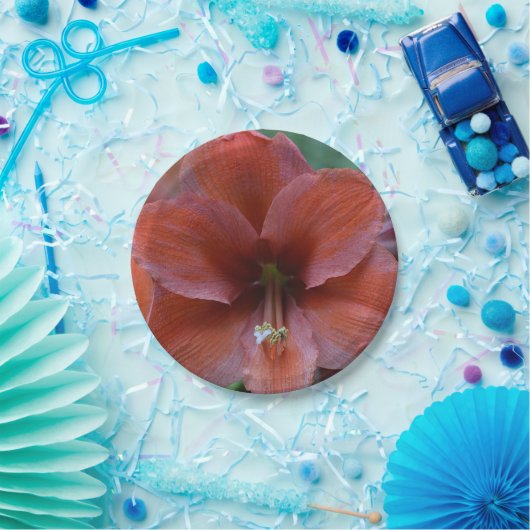 Tropische rode ventilator papieren bordje (Feest)