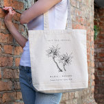 Tropische roestpalmen Black White Sketch Wedch Tote Bag<br><div class="desc">Neem contact met mij op via yellowfebstudio@gmail.com voor meer aanpassingen of andere overeenkomende objecten.</div>