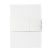 Tropische roestpalmen Black White Sketch Wedch Uitnodigingen Wikkel (Achterkant Voorbeeld)