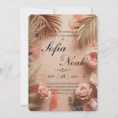 Tropische Romance blush Kaart (Voorkant)