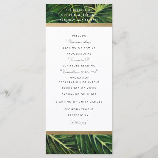 Tropische Romance II Programmakaart (Voorkant)