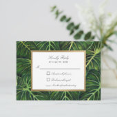 Tropische Romance II RSVP Kaartje (Staand voorkant)