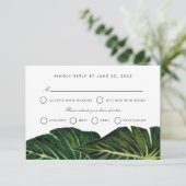 Tropische Romance II RSVP Kaartje (Staand voorkant)