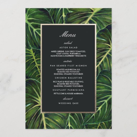 Tropische Romance / Menu (Voorkant)