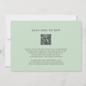 Tropische Romance Palm Trees pastel Green Wedding Kaart (Achterkant)