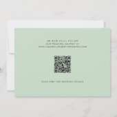 Tropische Romance Palm Trees pastel Green Wedding Save The Date (Achterkant)