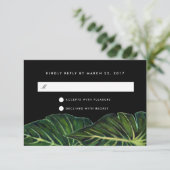 Tropische Romance / RSVP Kaartje (Staand voorkant)