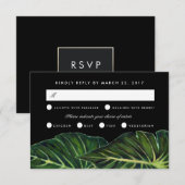Tropische Romance / RSVP Kaartje (Voorkant / Achterkant)