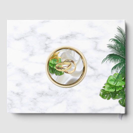 Tropische Romantische Bruiloft Gastenboek (Achterkant)