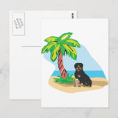 tropische rottweiler briefkaart (Voorkant / Achterkant)