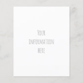 tropische roze anananas flyer (Achterkant)