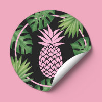 Tropische Roze Ananas Schoonheidssalon & SPA Zwart