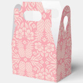 Tropische roze ananasprint bedankdoosjes (Open)