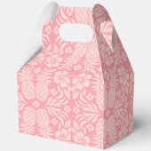 Tropische roze ananasprint bedankdoosjes (Achterkant)