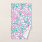 Tropische roze bladeren bad handdoek (Handdoek)