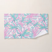 Tropische roze bladeren bad handdoek (Handdoek)