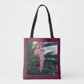 Tropische Roze Bloem Botanische Personaliseer Tote Bag (Voorkant)