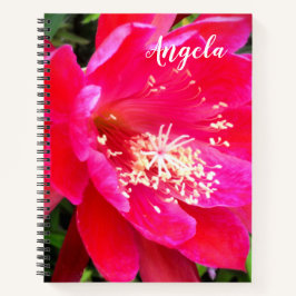 Tropische Roze Bloem Foto Notitieboek