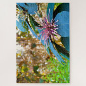 Tropische Roze Bloem Foto Puzzel (Verticaal)