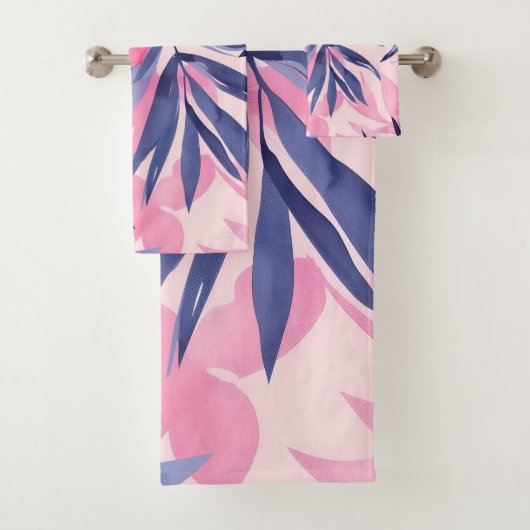 Tropische roze bloemen bad handdoek (Insitu)