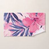 Tropische roze bloemen bad handdoek (Handdoek)
