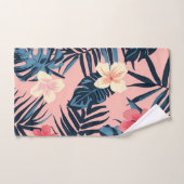 Tropische roze bloemen bad handdoek (Handdoek)