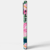 Tropische Roze Bloemen Custom iPhone Case (Achterkant / Links)