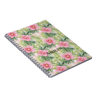 Tropische roze bloemen notitieboek