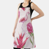 Tropische roze bloemen, protea, paradijsvogel schort (Insitu)