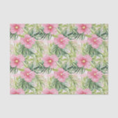 Tropische roze bloemen tissuepapier (Voorkant)