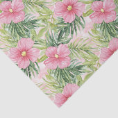 Tropische roze bloemen tissuepapier (Detail)