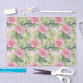Tropische roze bloemen tissuepapier (Craft)