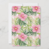 Tropische Roze Bloemen Verjaardag   Kaart (Achterkant)
