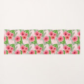 Tropische roze bloemen yogamat (Achterkant (horizontaal))