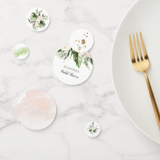 Tropische Roze Bloemtafel Confetti (Groep)