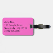 Tropische roze Bougainvillea Island Floral Bagagelabel (Achterkant horizontaal)