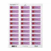 Tropische roze Bougainvillea Island Floral Etiket (Full Sheet)