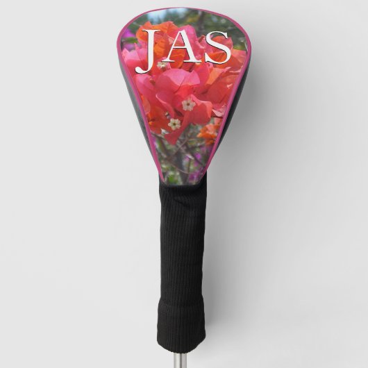 Tropische roze Bougainvillea Island Floral Golfheadcover (Voorkant)