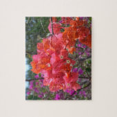Tropische roze Bougainvillea Island Floral Legpuzzel (Verticaal)
