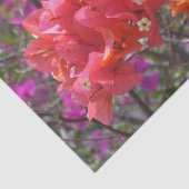 Tropische roze Bougainvillea Island Floral Tissuepapier (Detail)