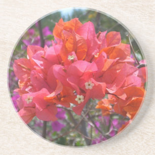 Tropische roze Bougainvillea Island Floral Zandsteen Onderzetter