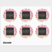 Tropische roze/bronzen glitter palmen Stickers (Vel)
