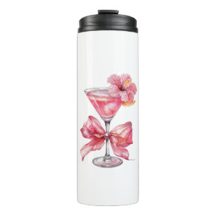 tropische roze cocktail thermosbeker