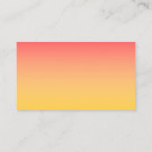 Tropische roze en gele hemel Ukulele artiest Visitekaartje (Achterkant)